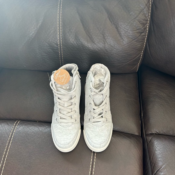 Roxy grey cloth wedge sneakers - Picture 2 of 4